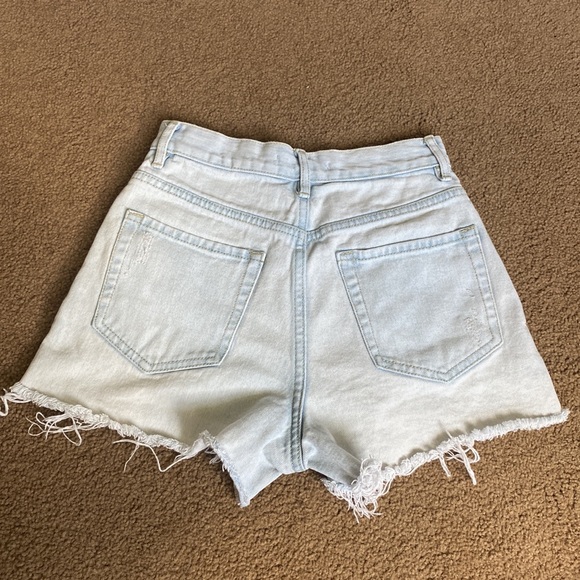 PACSUN LIGHT BLUE ULTRA HIGH RISE VINTAGE SHORTS - Picture 3 of 5